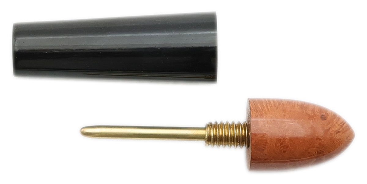 Tampers & Tools Scott Tinker Tamper - Zeppelin Gaboon Ebony and Briar with Brass Pick