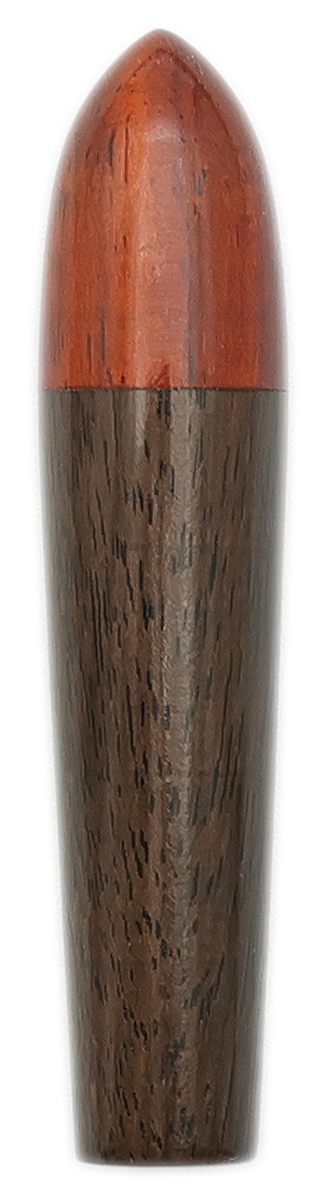 Tampers & Tools Scott Tinker Tamper - Zeppelin Gaboon Ebony and Rosewood with Brass Pick