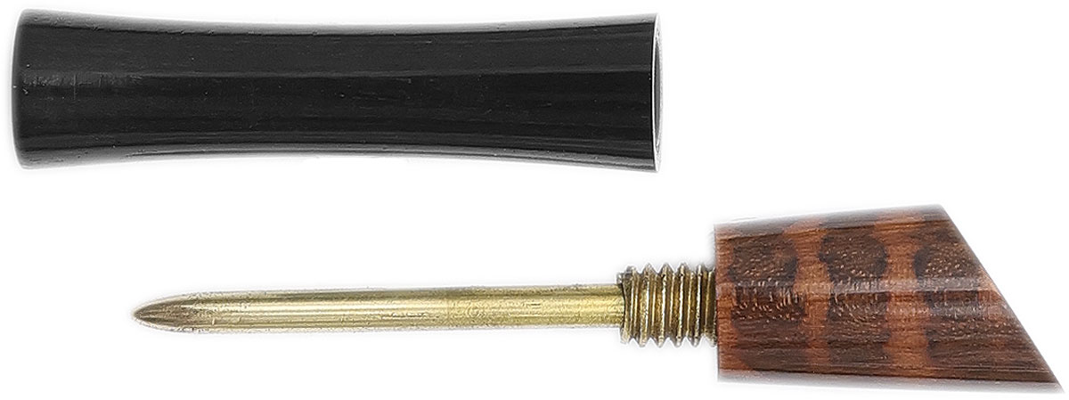 Tampers & Tools Scott Tinker Tamper - Bishop Gaboon Ebony and Snakewood with Brass Pick