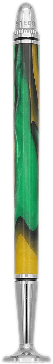 Tampers & Tools 8deco Lucky 8 Tamper Emerald & Yellow Swirl