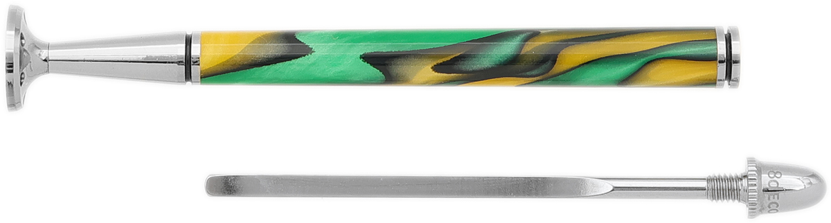Tampers & Tools 8deco Lucky 8 Tamper Emerald & Yellow Swirl