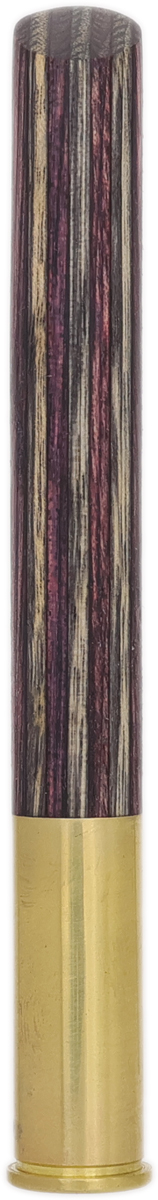 Tampers & Tools Bill Shalosky Tamper - Pink and Black Plywood and .44 Magnum