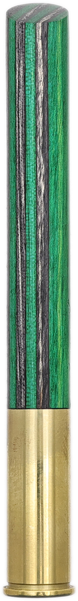 Tampers & Tools Bill Shalosky Tamper - Green Plywood and .44 Magnum