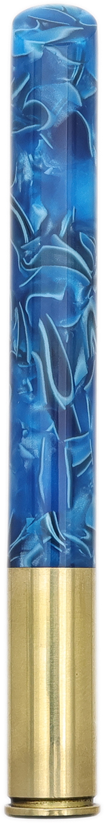 Tampers & Tools Bill Shalosky Tamper - Acrylic Marbled Blue and White and .45 Colt