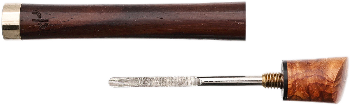 Tampers & Tools Bruno Nuttens Tamper - Asian Rosewood with Brass, Gold Amboyna Burl and Pick