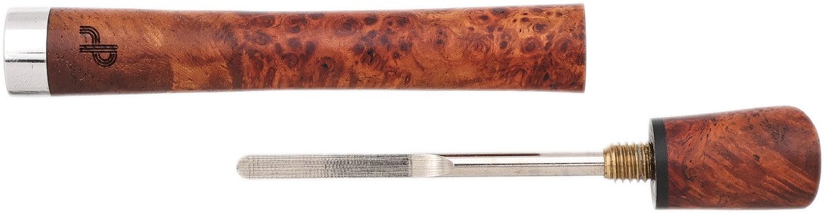 Tampers & Tools Bruno Nuttens Tamper - Gold Amboyna Burl with Nickel and Pick