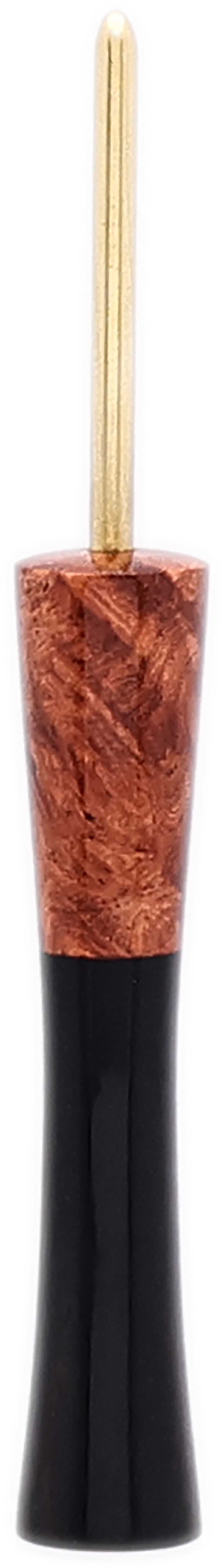 Tampers & Tools Scott Tinker Tamper - Narwhal Amboyna Burl and Gaboon Ebony with Brass Pick