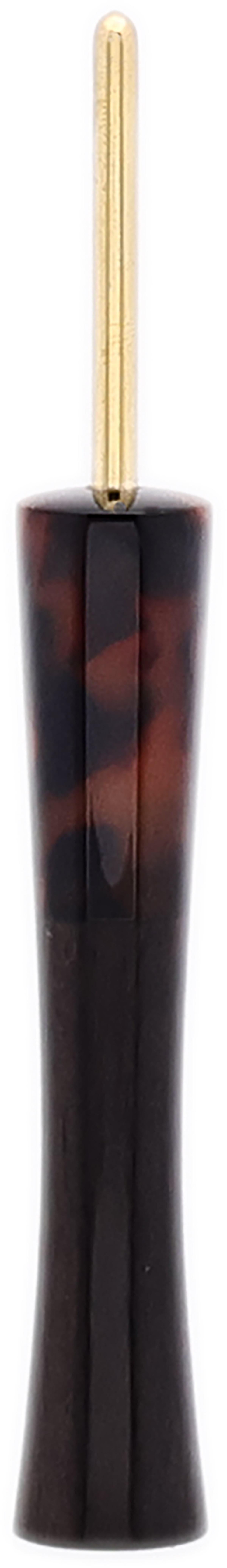 Tampers & Tools Scott Tinker Tamper - Narwhal Tortoise Shell Acetate and Gaboon Ebony with Brass Pick