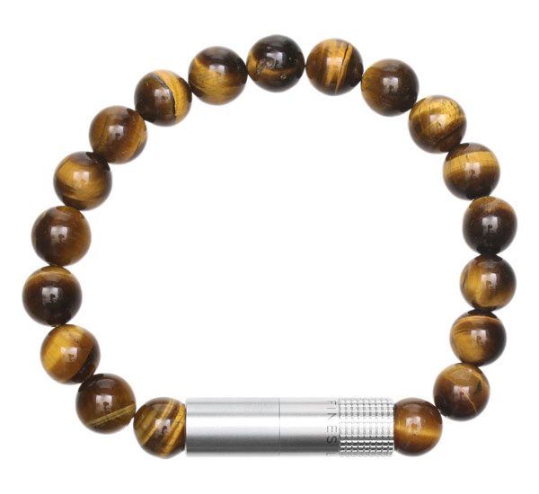 Punch Bracelet Steel Tigerseye Medium Les Fines Lames