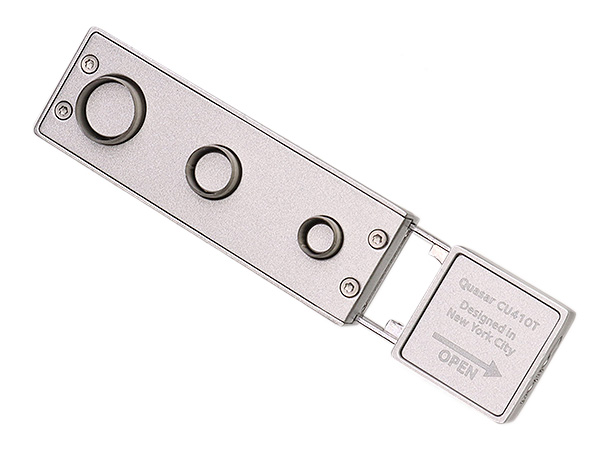 Cutters & Accessories Colibri Quasar Punch Cigar Cutter Metallic Silver