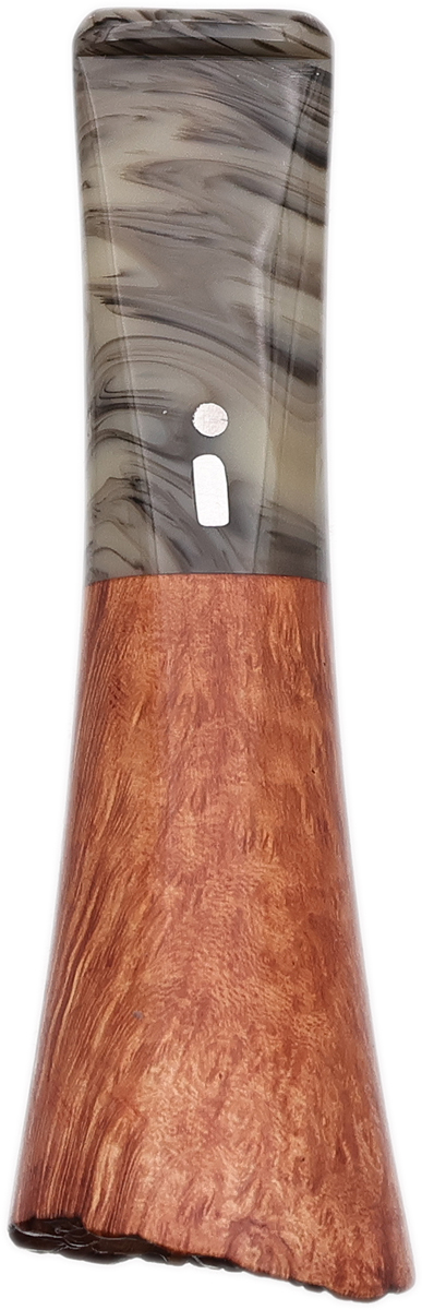 Cutters & Accessories Jacono Toscano Mouthpiece - Briar Flare (Grey and Black Swirl Tapered Stem) (E)