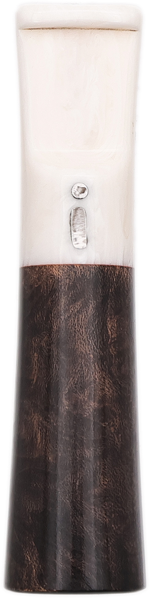 Cutters & Accessories Jacono Toscano Mouthpiece - Dark Briar Classic (White Saddle Stem) (E)