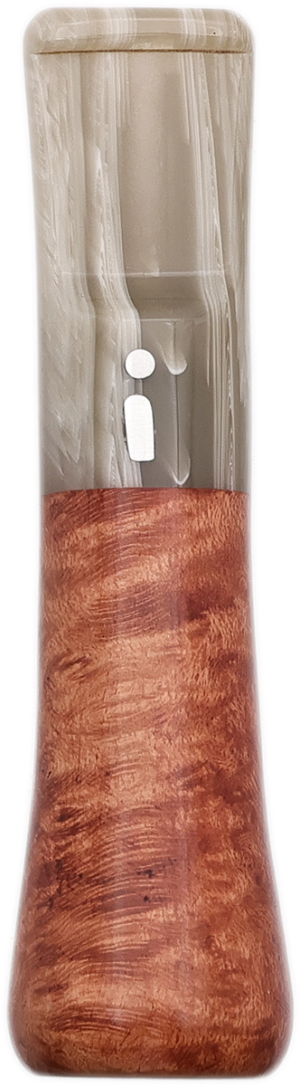 Cutters & Accessories Jacono Toscano Mouthpiece - Briar Classic (Grey and White Swirl Saddle Stem)