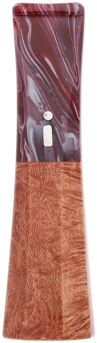Cutters & Accessories Jacono Toscano Mouthpiece - Briar Octagon (Red and White Swirl Tapered Stem) (E)