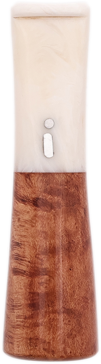 Cutters & Accessories Jacono Toscano Mouthpiece - Briar Classic (White Swirl Tapered Stem) (E)