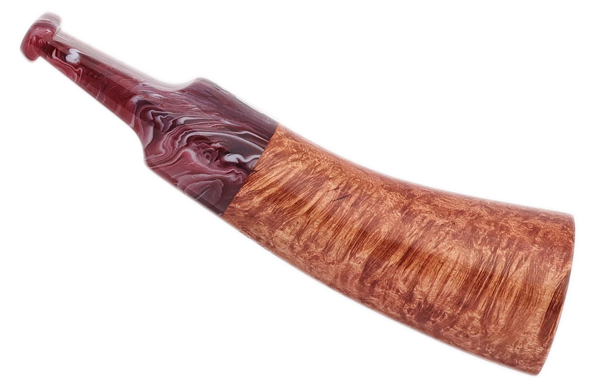 Cutters & Accessories Jacono Toscano Mouthpiece - Briar Angled Classic (Red and Blue Swirl Stem) (EE)