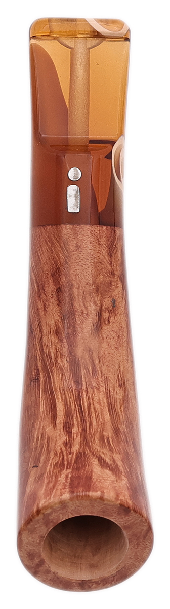 Cutters & Accessories Jacono Toscano Mouthpiece - Briar Angled Classic (Orange and White Swirl Saddle Stem) (EE)