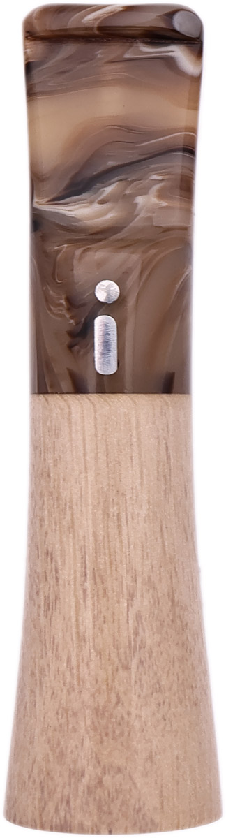 Cutters & Accessories Jacono Toscano Mouthpiece - Hornbeam Classic (Brown, Black, & White Swirl Saddle Stem) (E)