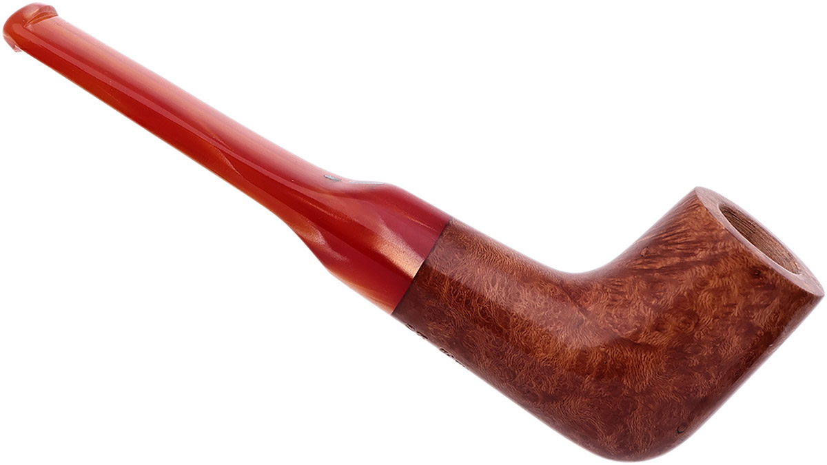 Cutters & Accessories Jacono Toscano Mouthpiece- Briar Bent Classic (Orange Shimmer Saddle Stem) (EE)