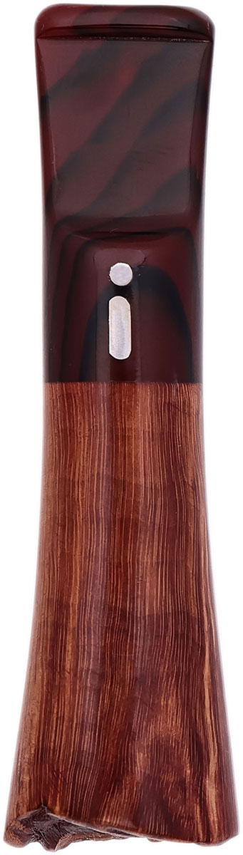 Cutters & Accessories Jacono Toscano Mouthpiece- Briar Flare (Black and Red Swirl Saddle Stem) (EE)