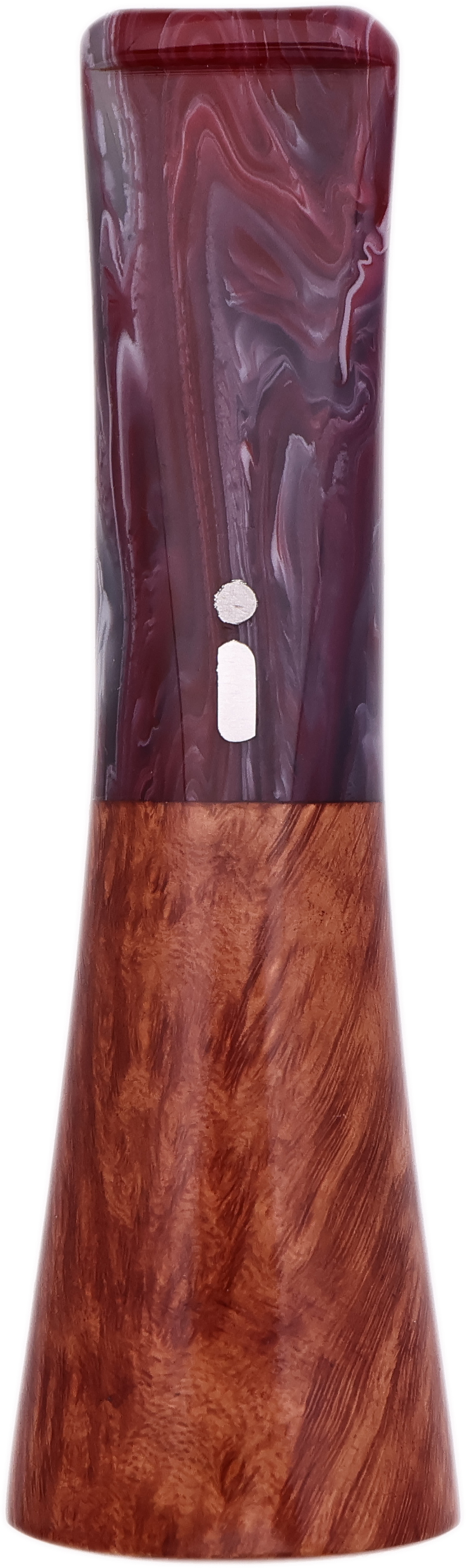 Cutters & Accessories Jacono Toscano Mouthpiece- Briar Trumpet (Purple, Red, and White Tapered Stem)