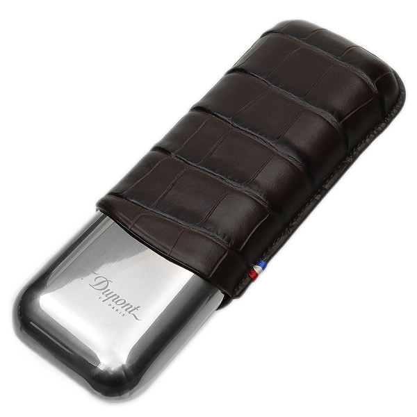 St. Dupont cigar case Dandy brown leather