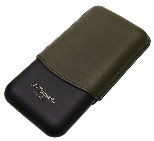Humidors & Travel Cases S.T. Dupont Three Cigar Case Khaki