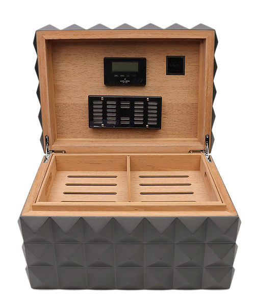 Humidors & Travel Cases Colibri Grand Quasar Humidor Gunmetal