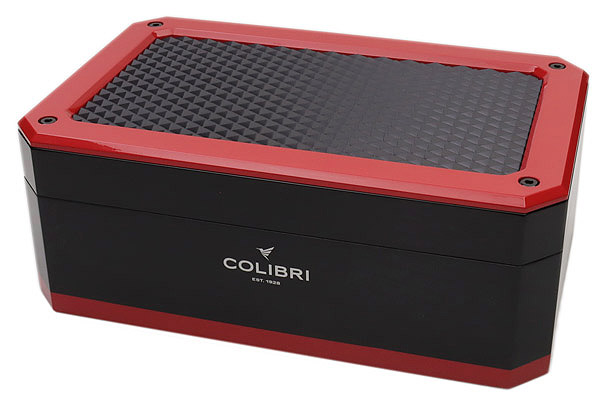 Humidors & Travel Cases Colibri Rally Humidor Black and Red