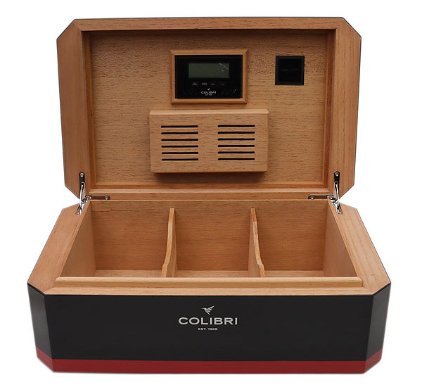 Humidors & Travel Cases Colibri Rally Humidor Black and Red