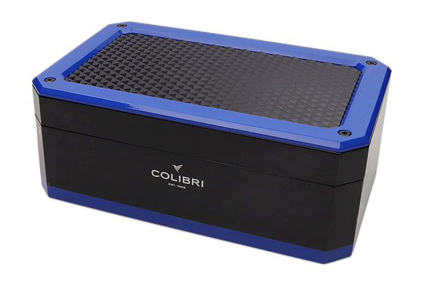 Humidors & Travel Cases Colibri Rally Humidor Black and Blue