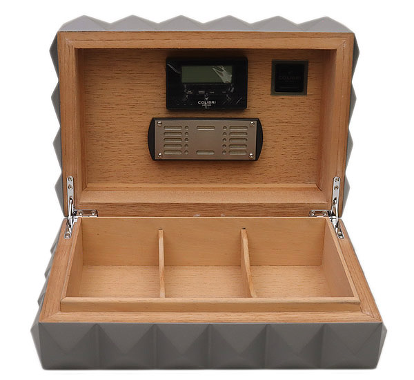 Humidors & Travel Cases Colibri Quasar Desktop Humidor Gunmetal
