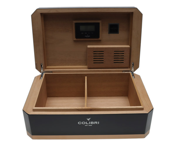 Humidors & Travel Cases Colibri Rally Humidor Black and Rose Gold