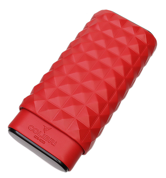 Humidors & Travel Cases Colibri Quasar Triple Cigar Case Red