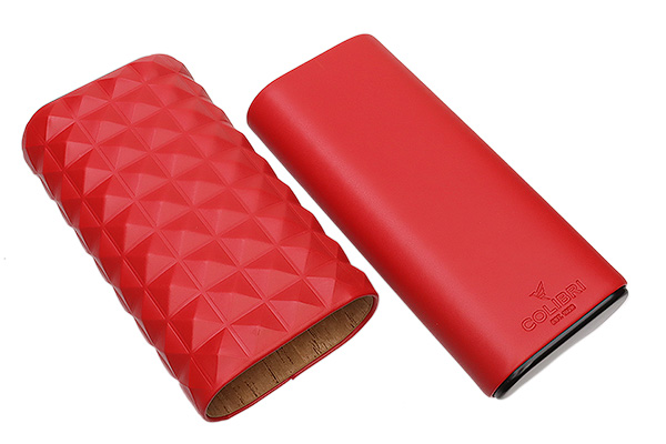 Humidors & Travel Cases Colibri Quasar Triple Cigar Case Red