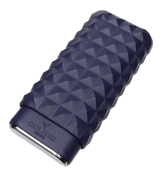 Humidors & Travel Cases Colibri Quasar Triple Cigar Case Navy