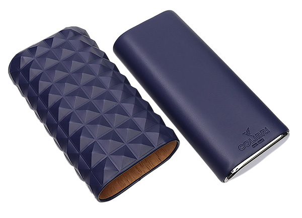 Humidors & Travel Cases Colibri Quasar Triple Cigar Case Navy
