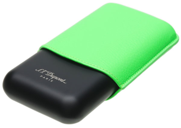 Humidors & Travel Cases S.T. Dupont Three Cigar Case Fluorescent Green