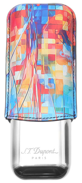 Humidors & Travel Cases S.T. Dupont Two Cigar Case Graffiti Multicolor Chrome