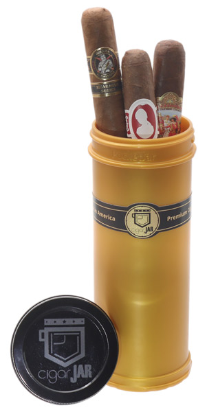 Humidors & Travel Cases CigarJar Gold