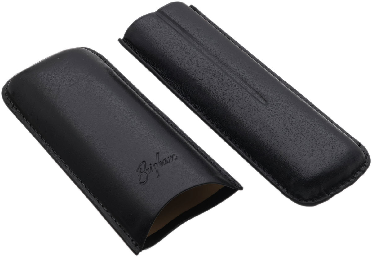 Humidors & Travel Cases Brigham Cigar Case - Toro Black (2 Cigars)
