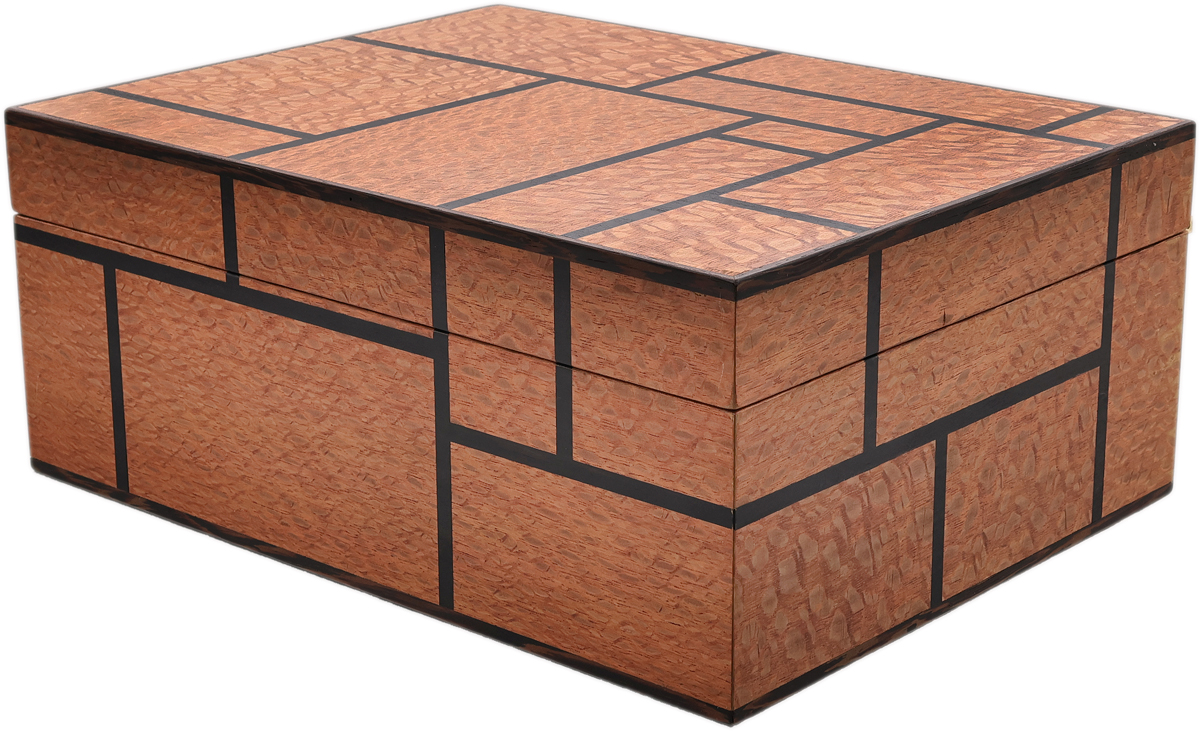 Humidors & Travel Cases Milwaukee Humidor Co. Noble Humidor with Leopardwood and Holly