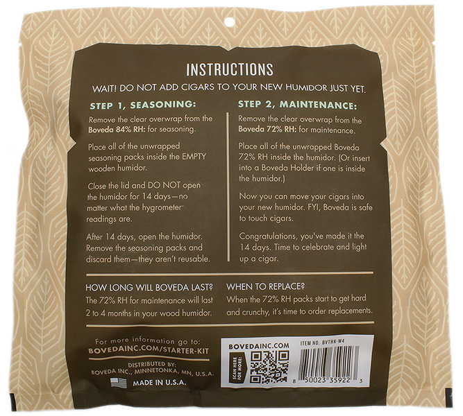 Humidification Boveda Humidor Starter Kit (100-Count Humidor)