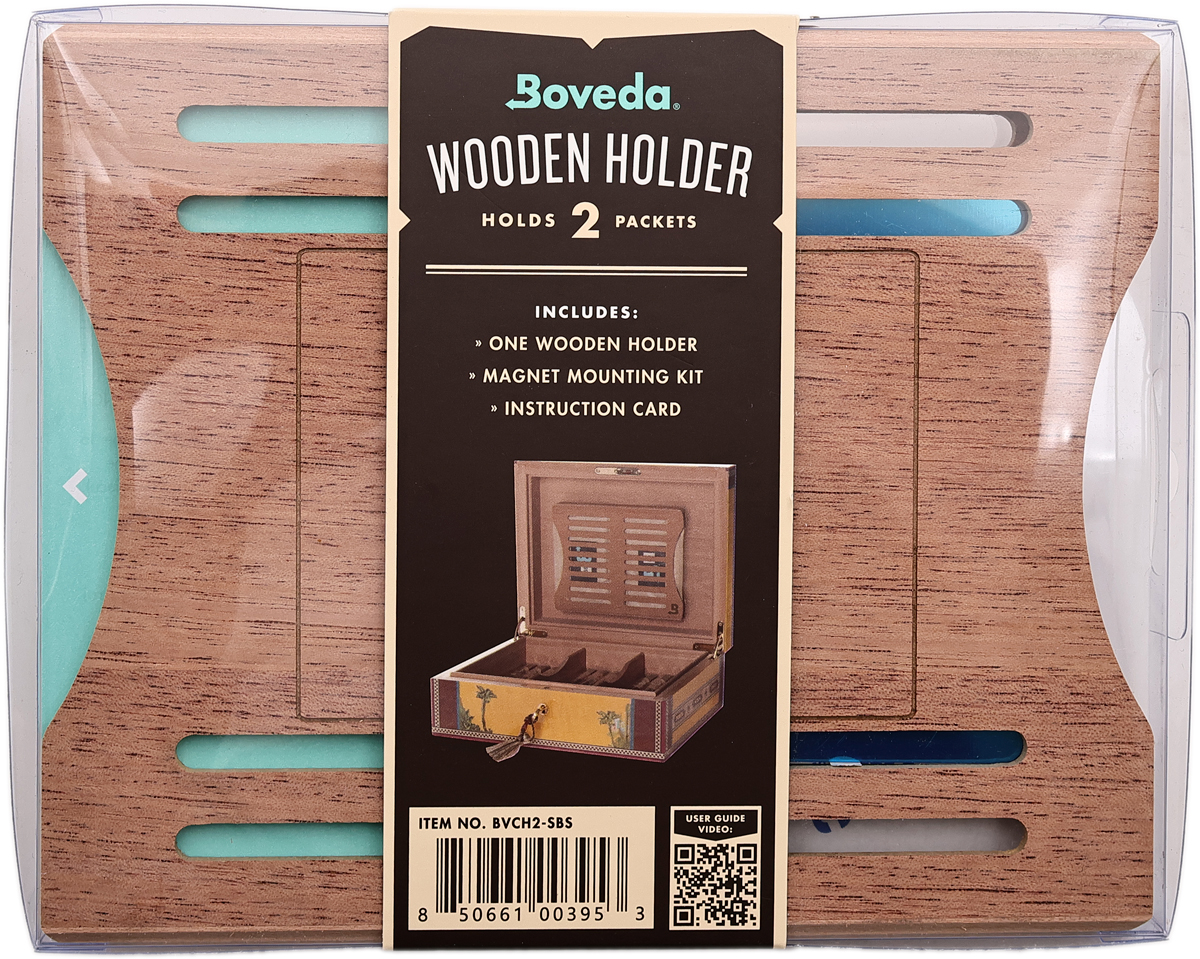 Humidification Boveda Wood Holder (fits 2 packets stacked)