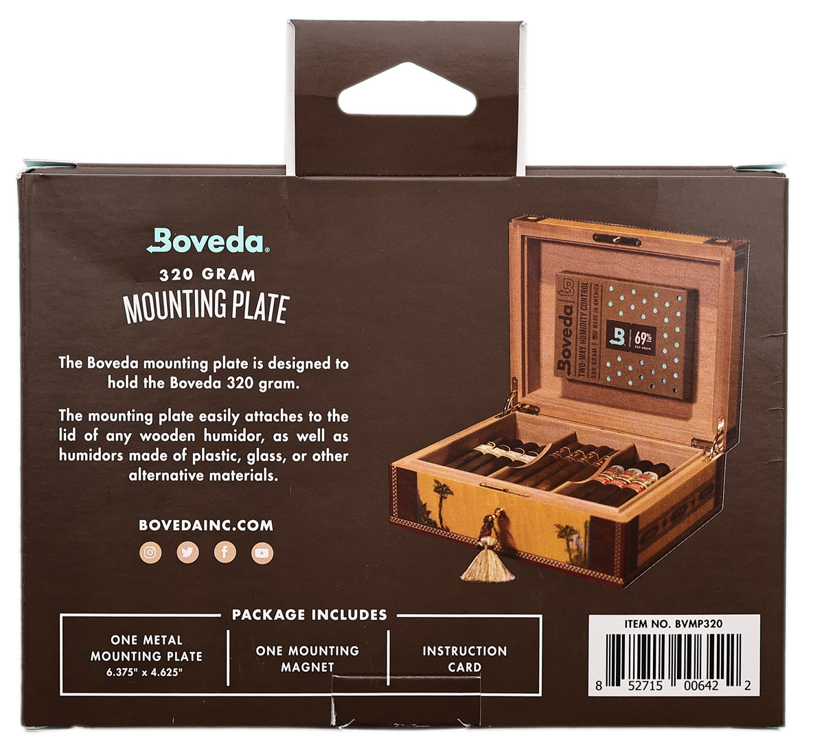 Humidification Boveda 320g Mounting Plate
