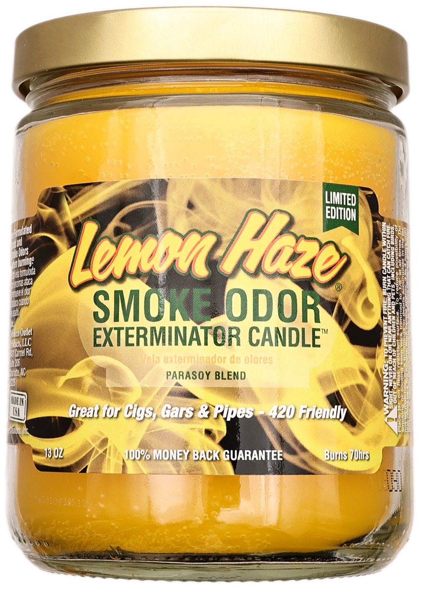 Home Fragrance Smoke Odor Exterminator Lemon Haze Candle 13oz