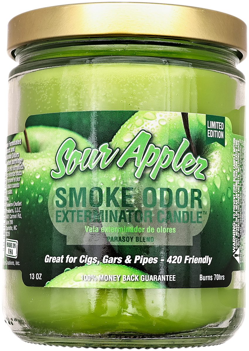 Home Fragrance Smoke Odor Exterminator Sour Apple Candle 13oz