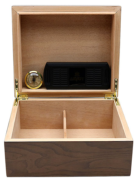Cigar Accessories Savoy Ash Burl Small Humidor