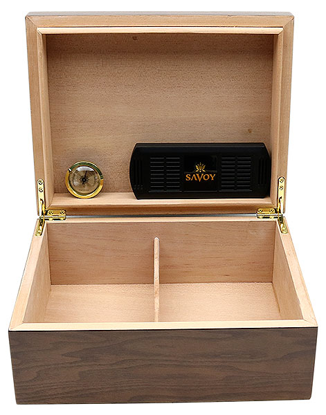 Cigar Accessories Savoy Ash Burl Medium Humidor