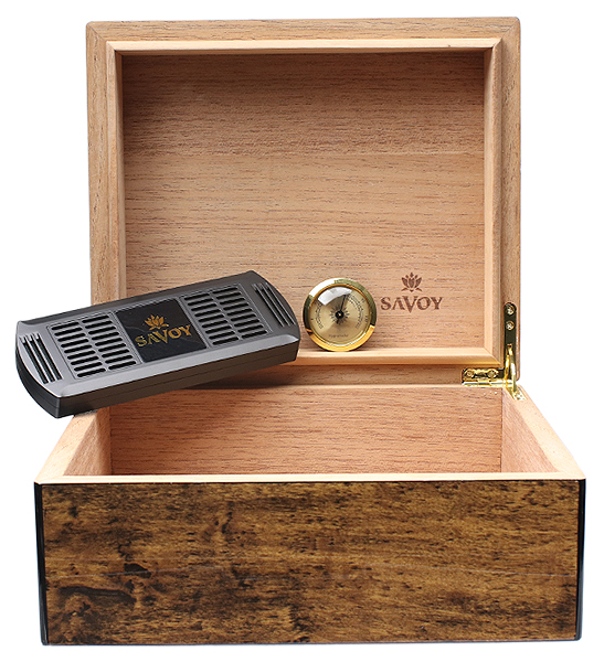 Cigar Accessories Savoy Mesquite Small Humidor